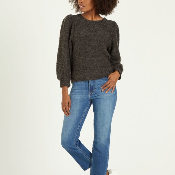 NWT - Dear John Yevena Puff Sleeve Sweater in Black - Picture 3 of 5